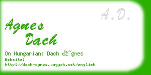 agnes dach business card